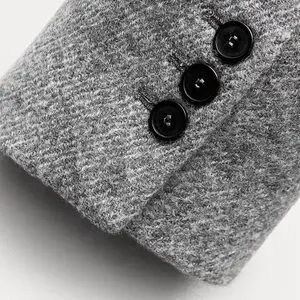 ZARA　ZARA ZW MANTECO ウールジャケット　Sサイズ　グレー NWT ZARA Oversized Manteco Wool Coat ZW Collection Gray 2210